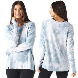 Glyder Lounge Sweatshirt in French Blue Tie Dye - Size L
